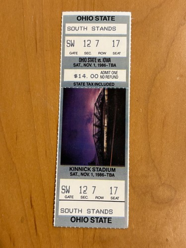Wow 1986 full unused ticket - wow!,